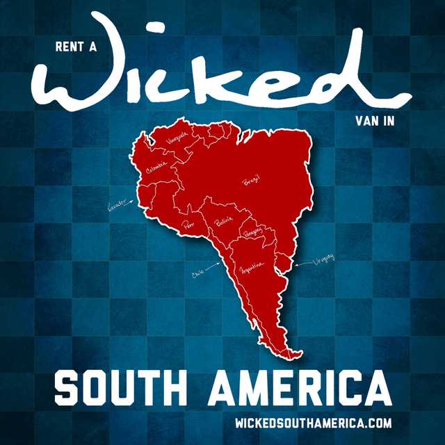 Wicked Campers Sticker - South America